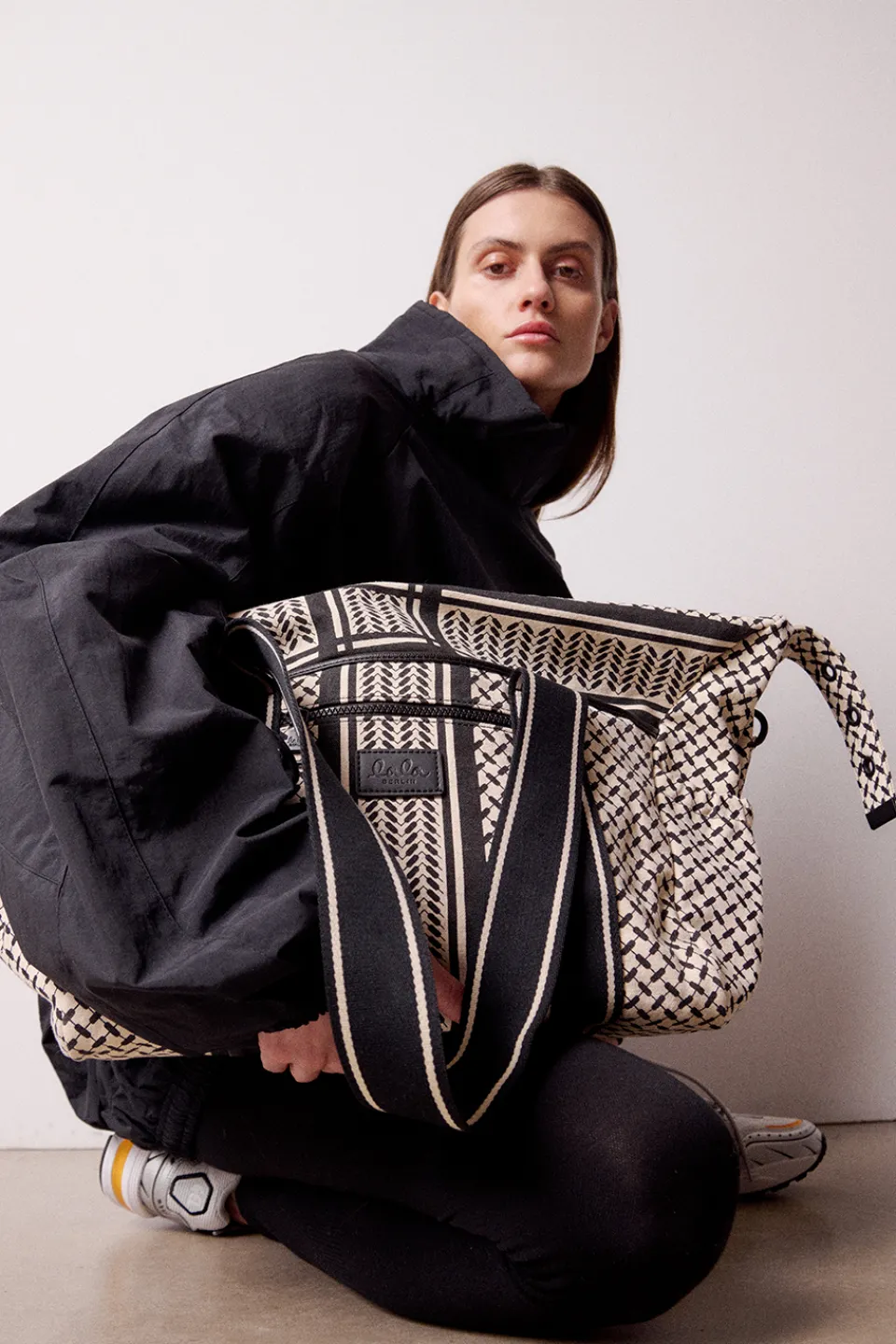 Lala Berlin Big Bag Muriel 2.0 canvas heritage stripe black heritagestripeblack Best Sale