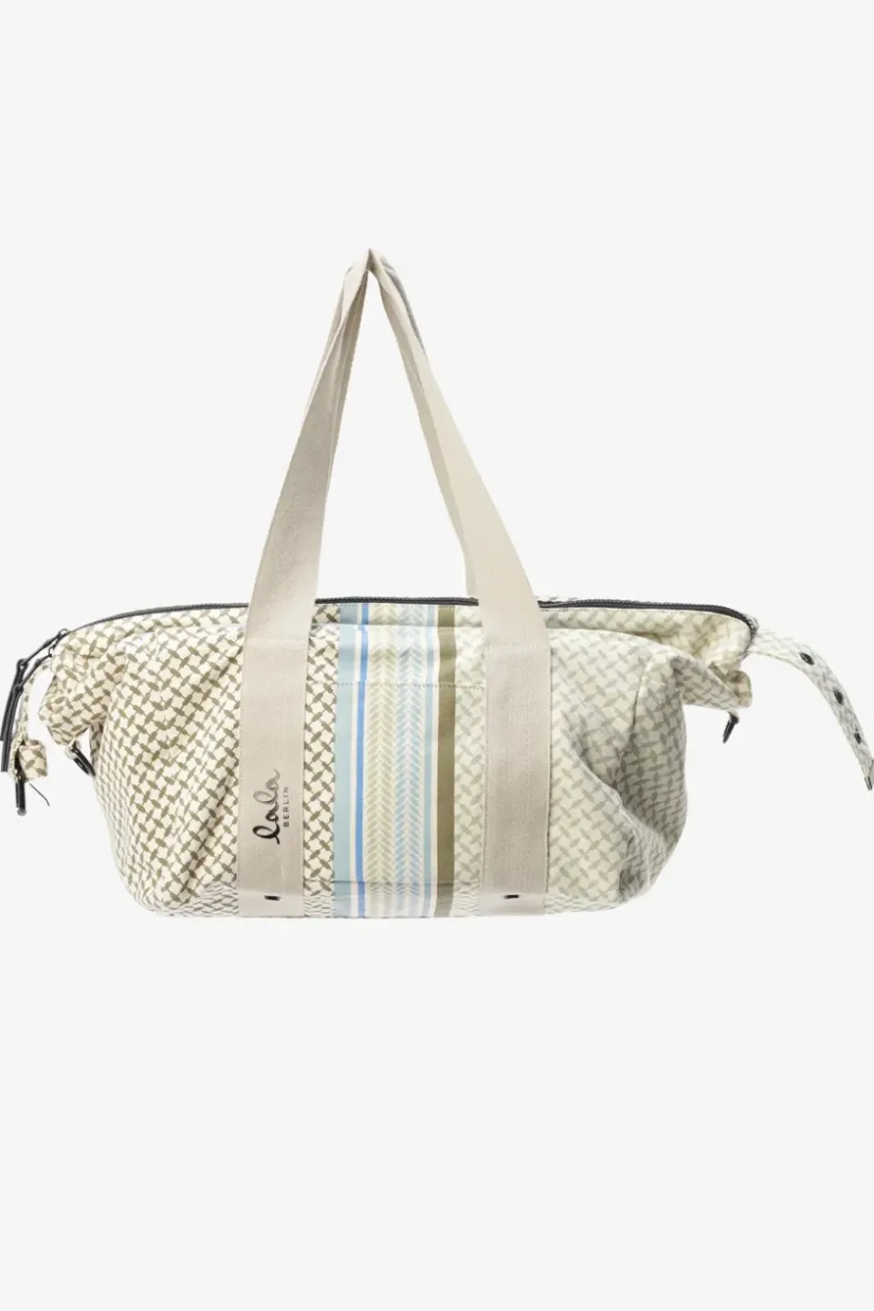Lala Berlin Big Bag Muriel colored canvas heritage stripe olive heritagestripeolive Best Sale