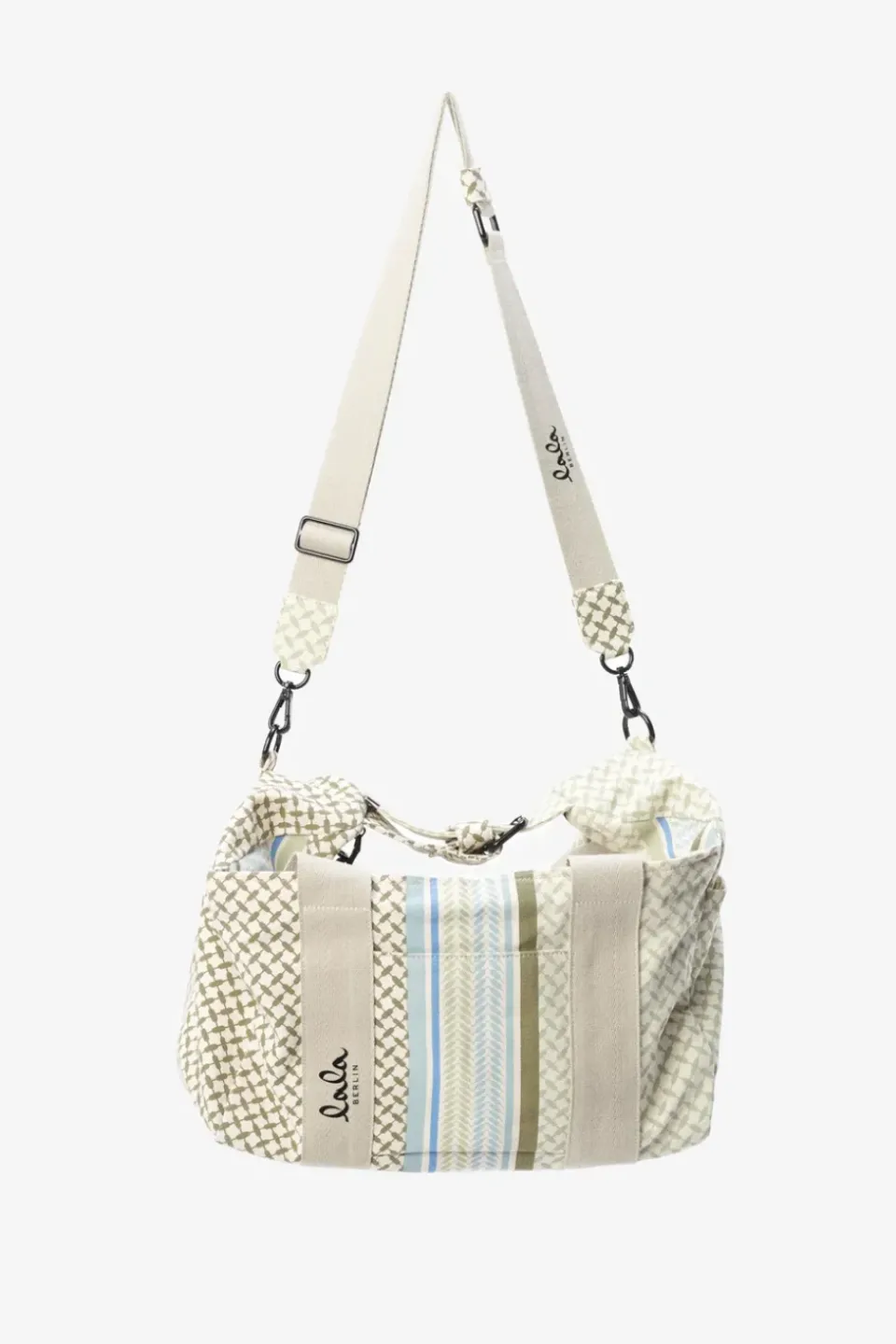 Lala Berlin Big Bag Muriel colored canvas heritage stripe olive heritagestripeolive Best Sale