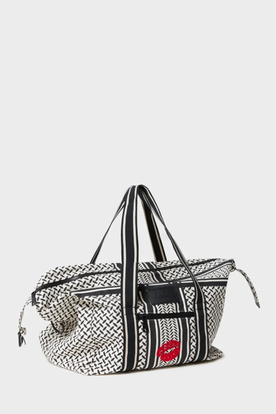 Lala Berlin Big Bag Muriel Kiss canvas heritage stripe black heritagestripeblack Online