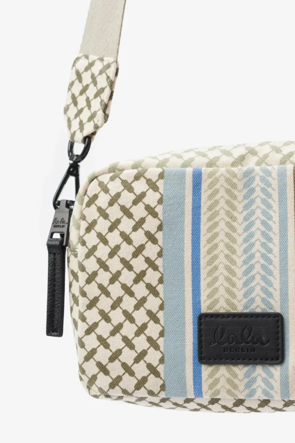 Lala Berlin Crossbody Milly canvas heritage stripe olive heritagestripeolive New