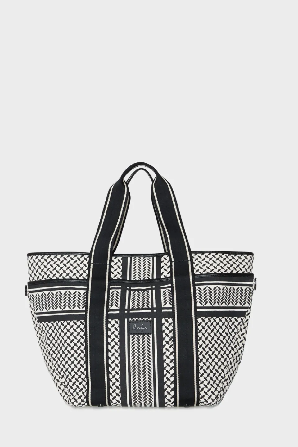 Lala Berlin East West Tote Marin canvas heritage stripe black heritagestripeblack Cheap