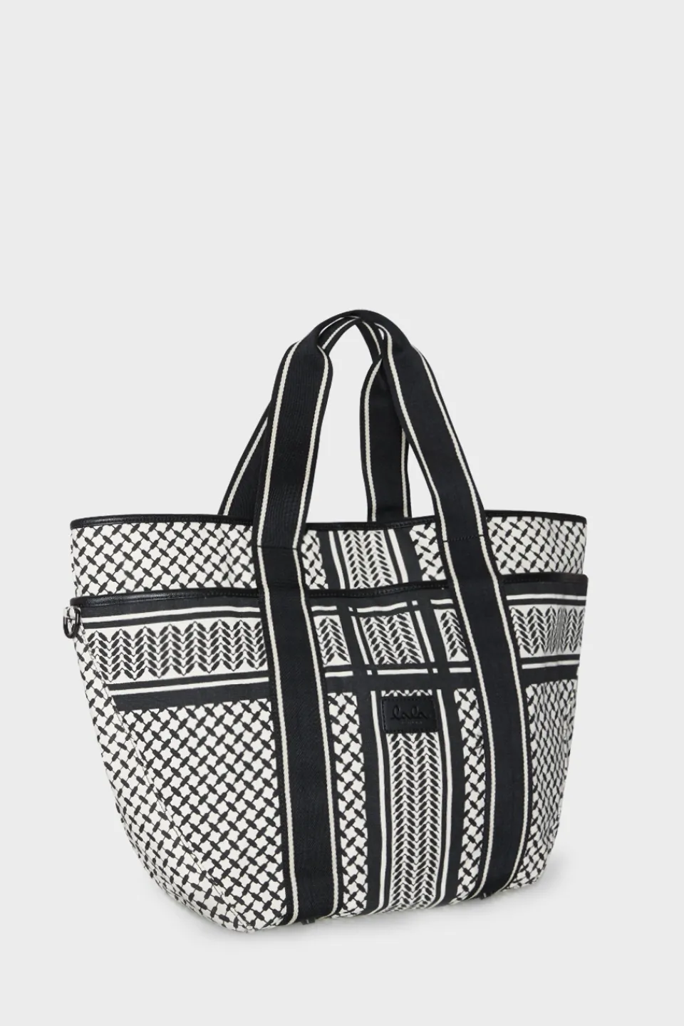 Lala Berlin East West Tote Marin canvas heritage stripe black heritagestripeblack Cheap