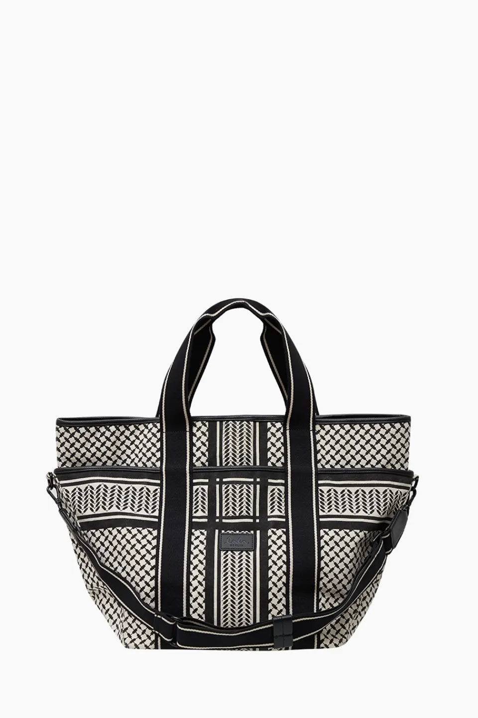 Lala Berlin East West Tote Merge canvas heritage stripe black heritagestripeblack Best Sale