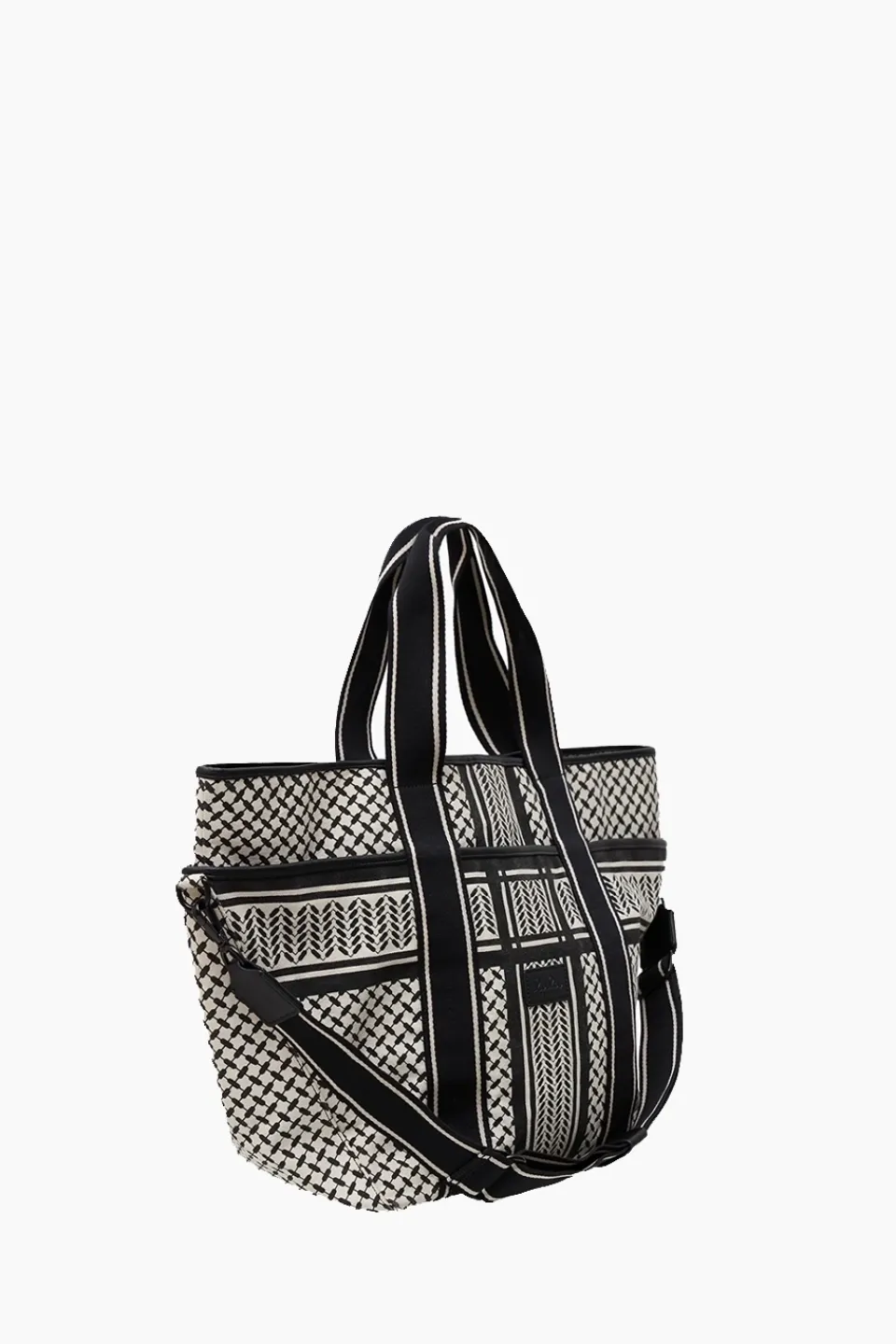 Lala Berlin East West Tote Merge canvas heritage stripe black heritagestripeblack Best Sale